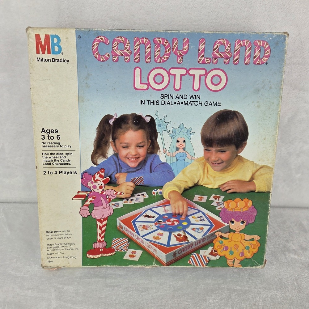 Vintage 1987 Milton Bradley Candy Land Lotto Game 4804 Complete